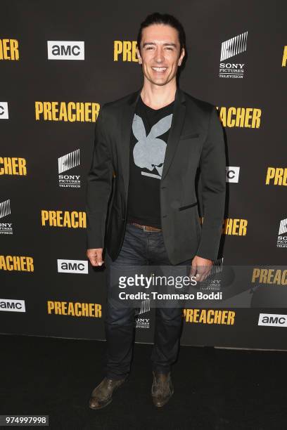 Adam Croasdell attends the AMC's "Preacher" Season 3 Premiere Party at The Hearth and Hound on June 14, 2018 in Los Angeles, California.