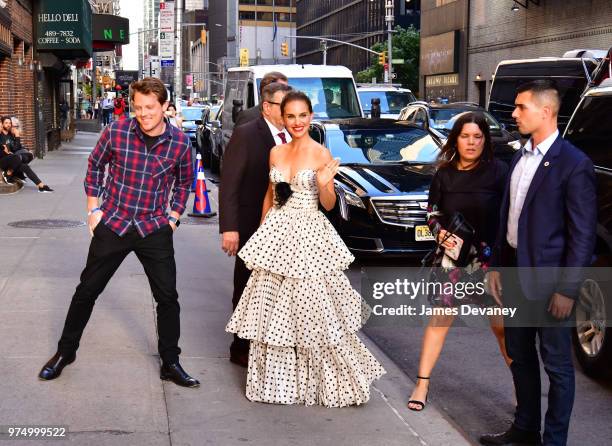 Natalie Portman arrives to 'The Late Show With Stephen Colbert' at the Ed Sullivan Theater on June 14, 2018 in New York City.