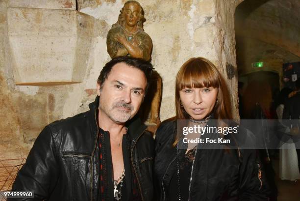 On Aura Tout Vu PR Frederic Blanc and russian journalist Olesya Okuneva attend the Archiman Men Body Care Launch Party at 22 Rue de L'Universite on...