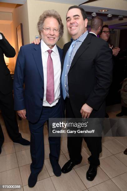 Songwriters Hall of Fame Inductee Steve Dorff and Evan Lamberg attend the Songwriters Hall of Fame 49th Annual Induction and Awards Dinner After...