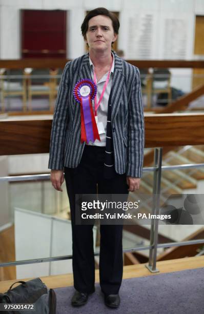 For Britain Movement candidate Anne Marie Waters during the Lewisham East parliamentary by-election at Lewisham Civic Suite, in Catford, London.
