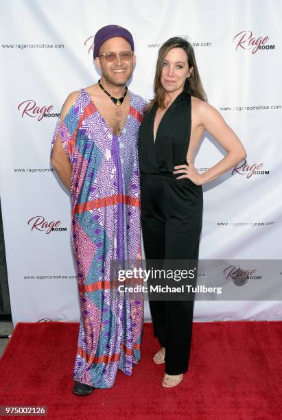 Charles Herman-Wurmfeld and Summer Chastant attend an FYC Emmy event for Summer Chastant's short form series "Rage Room" at The Rage Ground on June...