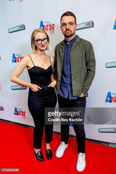 Halley Feiffer and Micah Stock attend "Ann" Special Screening at Elinor Bunin Munroe Film Center on June 14, 2018 in New York City.