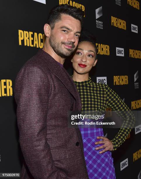 Actors Dominic Cooper and Ruth Negga arrive at the premiere of AMC's "Preacher" Season 3 at The Hearth and Hound on June 14, 2018 in Los Angeles,...