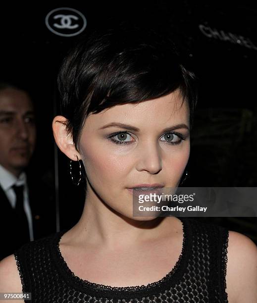 Actress Ginnifer Goodwin arrives at the Chanel and Charles Finch hosted pre-Oscar dinner at Madeo Restaurant on March 6, 2010 in Los Angeles,...