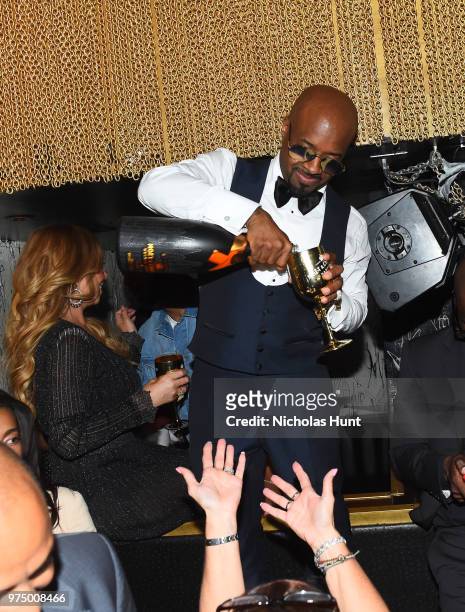 Mariah Carey and Jermaine Dupri attend as Dupri celebrates So So Def 25 and Songwriters Hall of Fame Induction at GoldBar Toasted by Moet & Chandon...