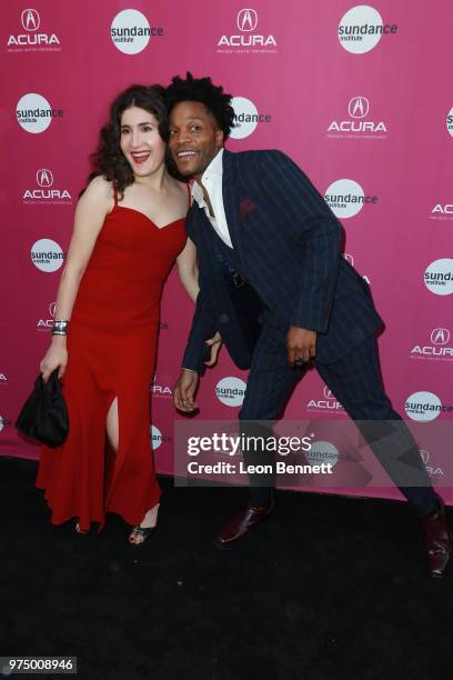 Actors Kate Berlant and Jermaine Fowler attend Sundance Institute At Sundown at The Theatre at Ace Hotel on June 14, 2018 in Los Angeles, California.