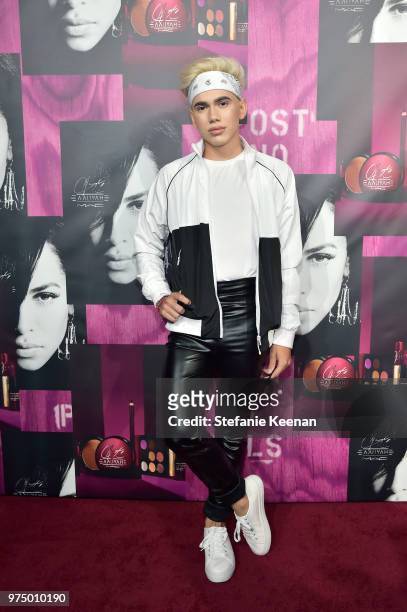 Cameron Pulido attends MAC Cosmetics Aaliyah Launch Party on June 14, 2018 in Hollywood, California.