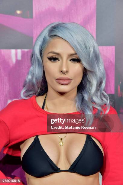 Isabel Bedoya attends MAC Cosmetics Aaliyah Launch Party on June 14, 2018 in Hollywood, California.