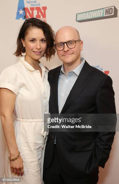 Benjamin Endsley Klein and wife attend a Special Broadway HD screening of Holland Taylor's 'Ann' at the the Elinor Bunin Munroe Film Center on June...