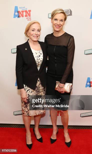 Holland Taylor and Cecile Richards attend a Special Broadway HD screening of Holland Taylor's 'Ann' at the the Elinor Bunin Munroe Film Center on...
