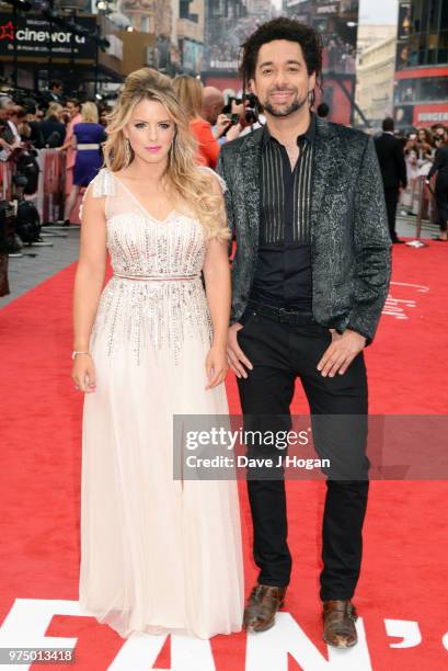 Crissie Rhodes and Ben Earle from the Shires attend the 'Ocean's 8' UK Premiere held at Cineworld Leicester Square on June 13, 2018 in London,...
