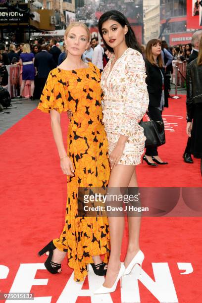 Clara Paget and Neelam Gill attend the 'Ocean's 8' UK Premiere held at Cineworld Leicester Square on June 13, 2018 in London, England.