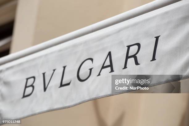 The shop of the Italian luxury brand Bulgari owned by LVMH is seen in Munich.