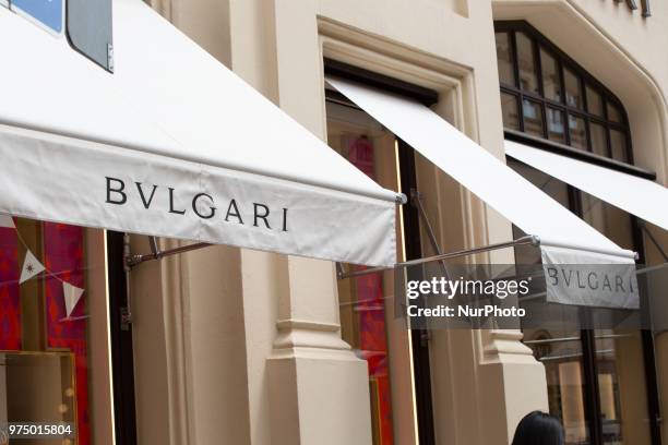 The shop of the Italian luxury brand Bulgari owned by LVMH is seen in Munich.
