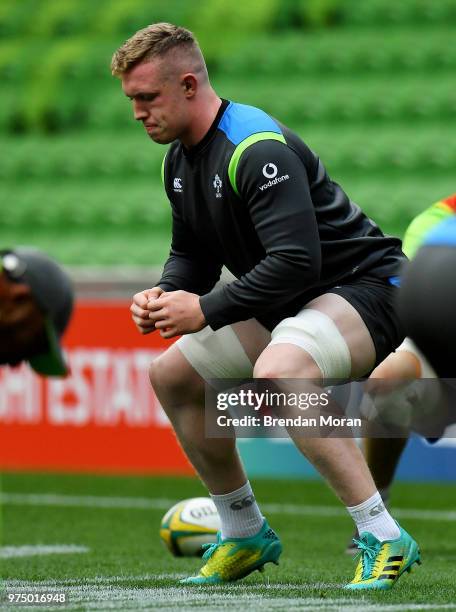 Melbourne , Australia - 15 June 2018; Dan Leavy during the Ireland rugby squad captain's run in AMMI Park in Melbourne, Australia.