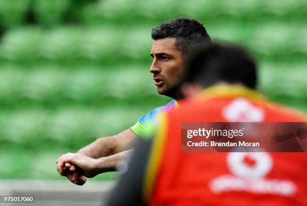 Melbourne , Australia - 15 June 2018; Rob Kearney during the Ireland rugby squad captain's run in AMMI Park in Melbourne, Australia.