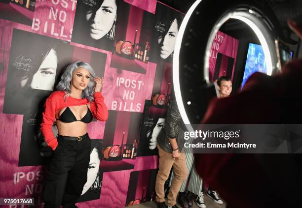 Isabel Bedoya attends MAC Cosmetics Aaliyah Launch Party on June 14, 2018 in Hollywood, California.