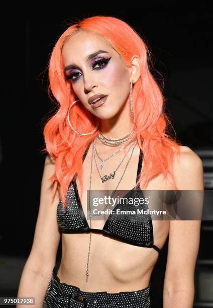 Lina Assayed attends MAC Cosmetics Aaliyah Launch Party on June 14, 2018 in Hollywood, California.