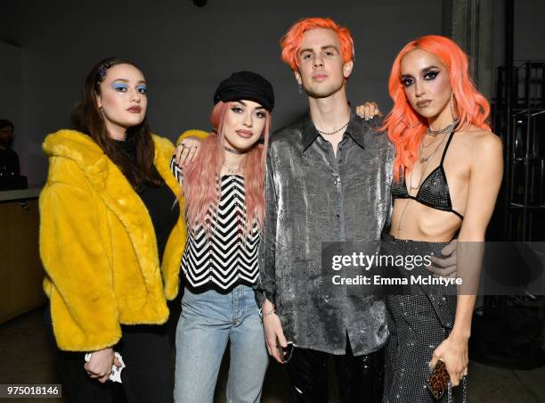 Lina Assayed , Devon Perkins and guests attend MAC Cosmetics Aaliyah Launch Party on June 14, 2018 in Hollywood, California.