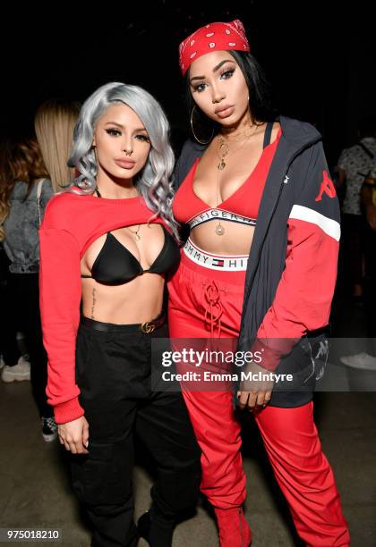 Isabel Bedoya and guest attend MAC Cosmetics Aaliyah Launch Party on June 14, 2018 in Hollywood, California.