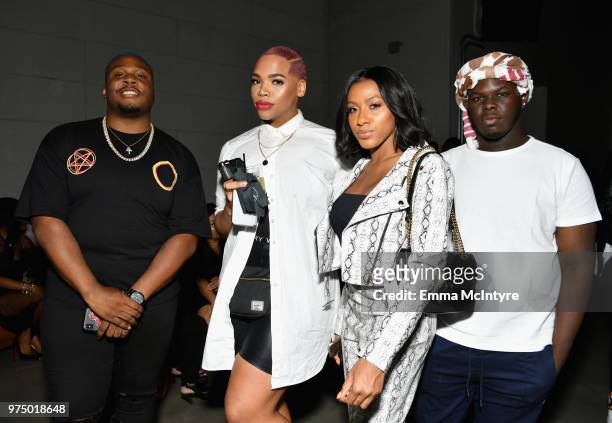 Kenneth Senegal and guests attend MAC Cosmetics Aaliyah Launch Party on June 14, 2018 in Hollywood, California.