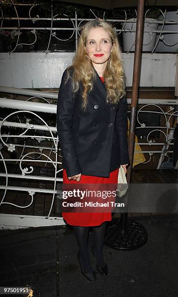 Julie Delpy arrives to the Chanel Hosts Pre-Oscar Dinner held at Madeo Restaurant on March 6, 2010 in Los Angeles, California.