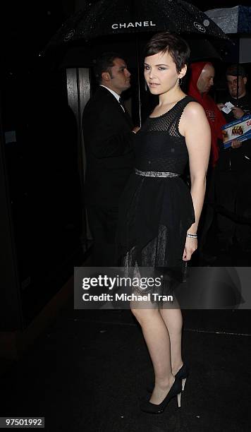 Ginnifer Goodwin arrives to the Chanel Hosts Pre-Oscar Dinner held at Madeo Restaurant on March 6, 2010 in Los Angeles, California.