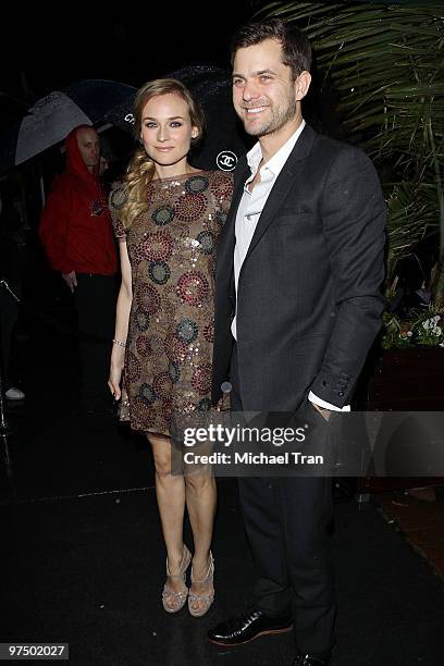 Diane Kruger and Joshua Jackson arrive to the Chanel Hosts Pre-Oscar Dinner held at Madeo Restaurant on March 6, 2010 in Los Angeles, California.