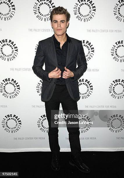 Actor Paul Wesley attends "The Vampire Diaries" event at the 27th annual PaleyFest at Saban Theatre on March 6, 2010 in Beverly Hills, California.