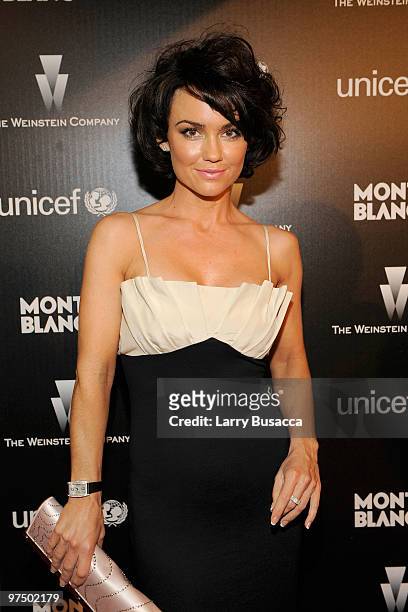 Actress Kelly Carlson arrives at the Montblanc Charity Cocktail hosted by The Weinstein Company to benefit UNICEF held at Soho House on March 6, 2010...