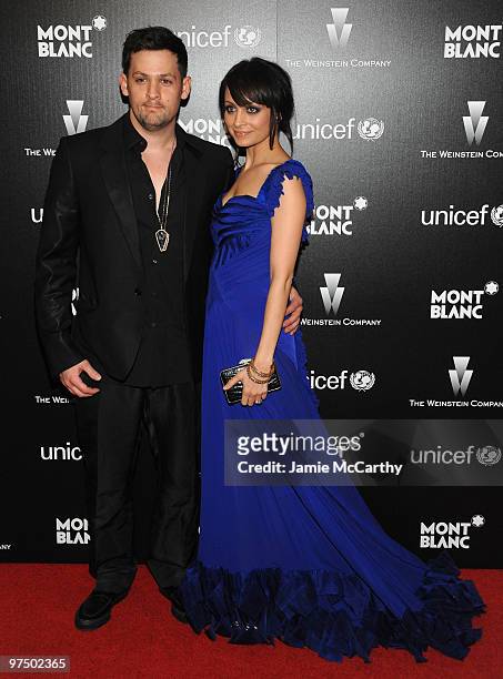 Musician Joel Madden and Nicole Richie arrives at the Montblanc Charity Cocktail hosted by The Weinstein Company to benefit UNICEF held at Soho House...