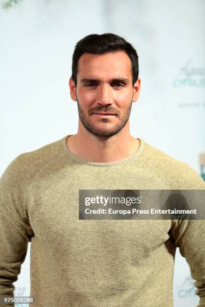 Spanish Olympic Medalist Saul Craviotto presents 'Agua Fresca Citrus Cedro' fragance by Adolfo Dominguez on June 14, 2018 in Madrid, Spain.