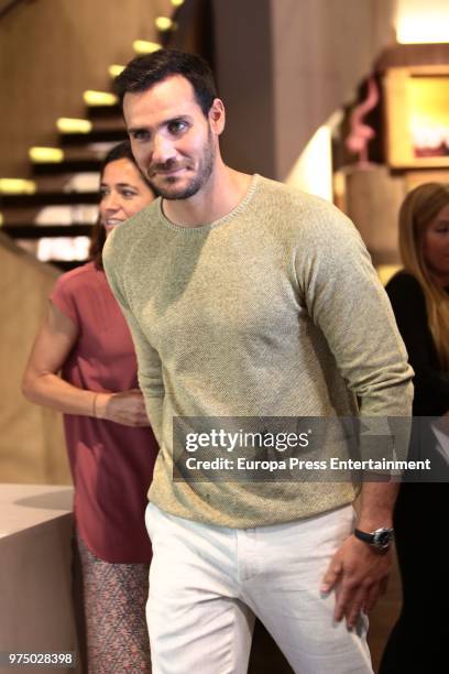 Spanish Olympic Medalist Saul Craviotto presents 'Agua Fresca Citrus Cedro' fragance by Adolfo Dominguez on June 14, 2018 in Madrid, Spain.