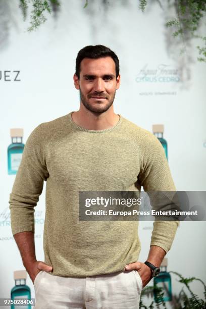 Spanish Olympic Medalist Saul Craviotto presents 'Agua Fresca Citrus Cedro' fragance by Adolfo Dominguez on June 14, 2018 in Madrid, Spain.