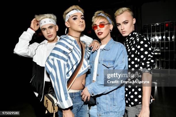 Cameron Pulido and guests attend MAC Cosmetics Aaliyah Launch Party on June 14, 2018 in Hollywood, California.