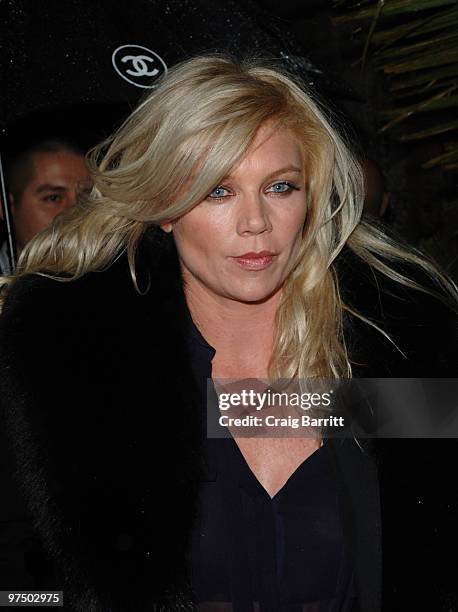 Peta Wilson arrives at the Chanel And Charles Finch Pre-Oscar Party Celebrating Fashion And Film at Madeo Restaurant on March 6, 2010 in Los Angeles,...