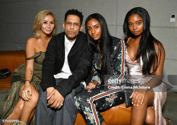 Cleo Vauban, Rashad Haughton, Sydney Harper and Akila Releford attends MAC Cosmetics Aaliyah Launch Party on June 14, 2018 in Hollywood, California.