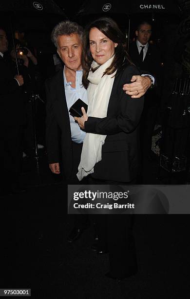 Dustin Hoffman arrives at the Chanel And Charles Finch Pre-Oscar Party Celebrating Fashion And Film at Madeo Restaurant on March 6, 2010 in Los...