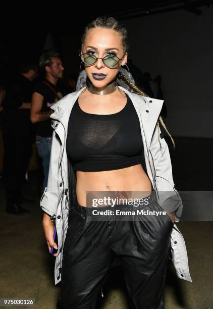 Guest attends MAC Cosmetics Aaliyah Launch Party on June 14, 2018 in Hollywood, California.