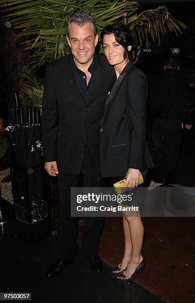 Danny Huston arrives at the Chanel And Charles Finch Pre-Oscar Party Celebrating Fashion And Film at Madeo Restaurant on March 6, 2010 in Los...