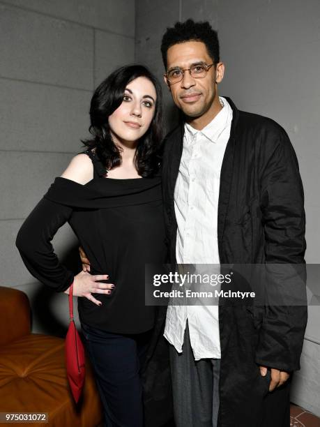 Jennifer Risinger and Rashad Haughton attend MAC Cosmetics Aaliyah Launch Party on June 14, 2018 in Hollywood, California.