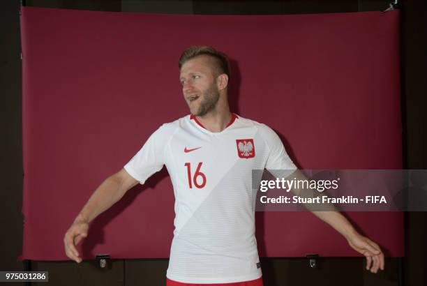 Jakub Blaszczykowski of Poland poses for a photograph during the official FIFA World Cup 2018 portrait session at on June 14, 2018 in Sochi, Russia.