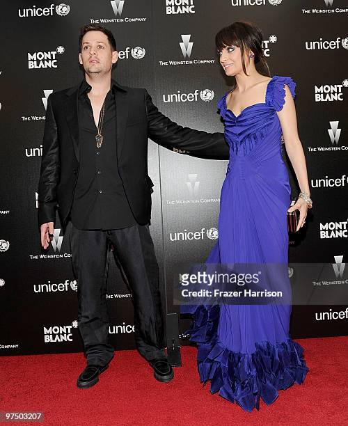 Musician Joel Madden and Nicole Richie arrive at the Montblanc Charity Cocktail Hosted By The Weinstein Company To Benefit UNICEF held at Soho House...