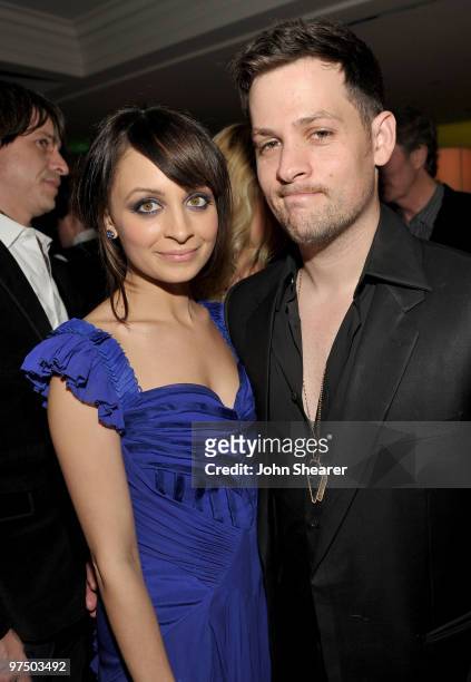 Nicole Richie and musician Joel Madden attend the Montblanc Charity Cocktail hosted by The Weinstein Company to benefit UNICEF held at Soho House on...