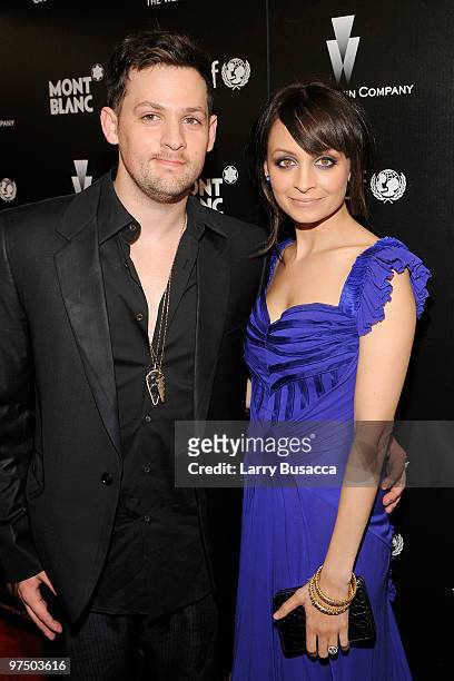 Musician Joel Madden and Nicole Richie arrive at the Montblanc Charity Cocktail hosted by The Weinstein Company to benefit UNICEF held at Soho House...