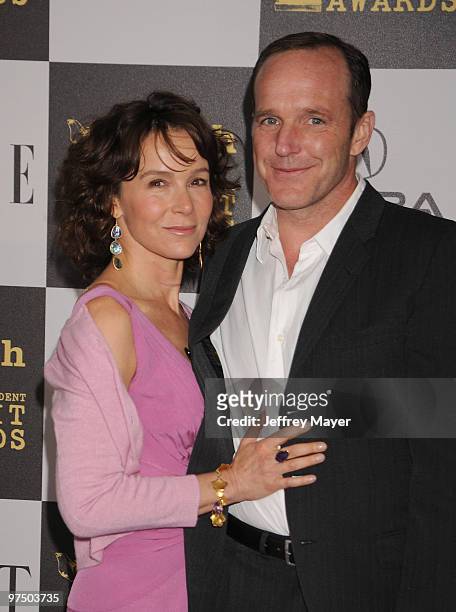 Actors Jennifer Grey and Clark Gregg attend the 2010 Film Independent's Spirit Awards at Nokia Theatre L.A. Live on March 5, 2010 in Los Angeles,...