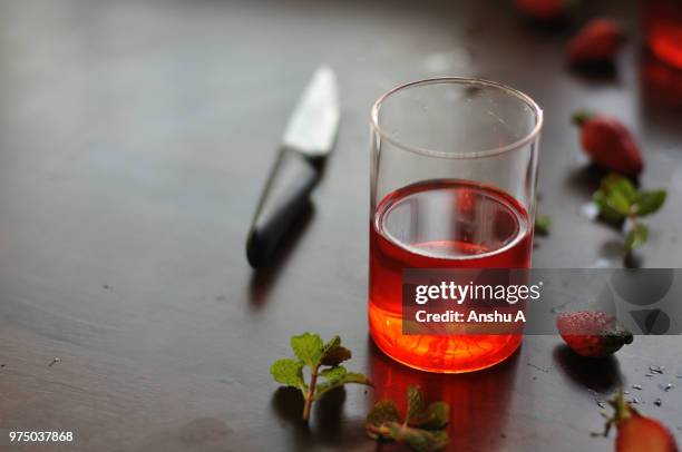 day 15.365 - strawberry syrup - fruit sauce stock pictures, royalty-free photos & images