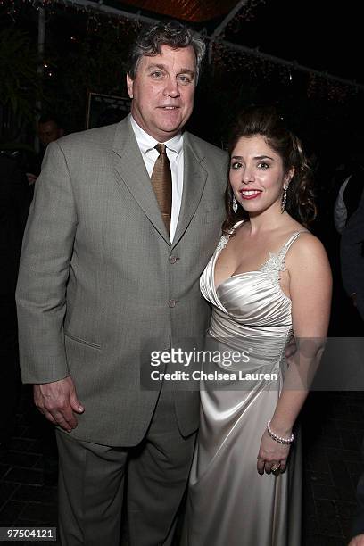 Sony Pictures Classics co-president Tom Bernard and designer Kristin Raffone attend the Sony Classics Dinner Party at Il Cielo on March 6, 2010 in...