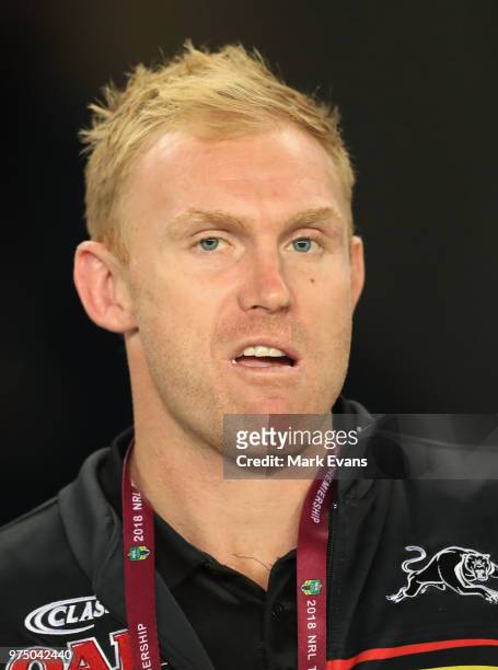 Peter Wallace of the Panthers walks down the tunnel before the round 15 NRL match between the Sydney Roosters and the Penrith Panthers at Allianz...